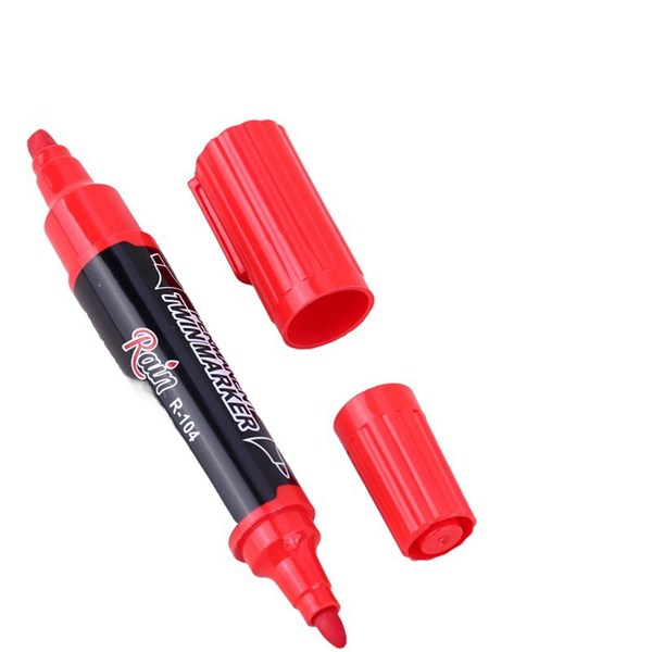 ماژیک معمولی دو سر رین R-104 بسته 12 عددی
