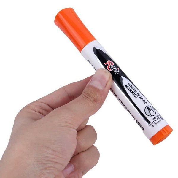 ماژیک وایت برد رین نوک گرد رنگی R-105A بسته 12 عددی