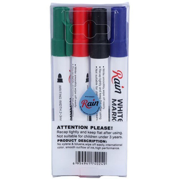 ماژیک وایت برد رین نوک گرد رنگی R-110A بسته 4 عددی
