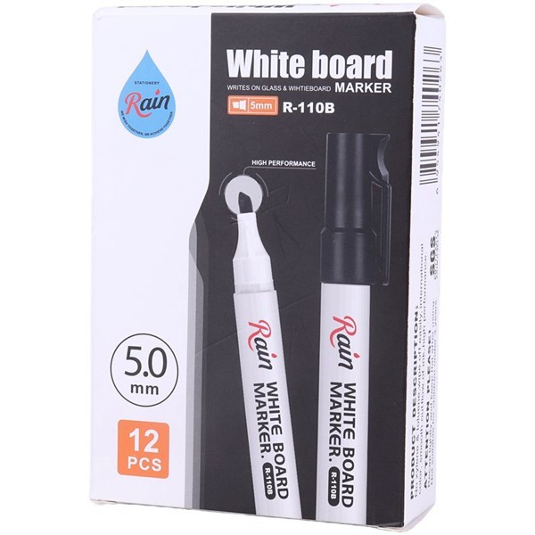 ماژیک وایت برد رین نوک تخت R-110B بسته 12 عددی