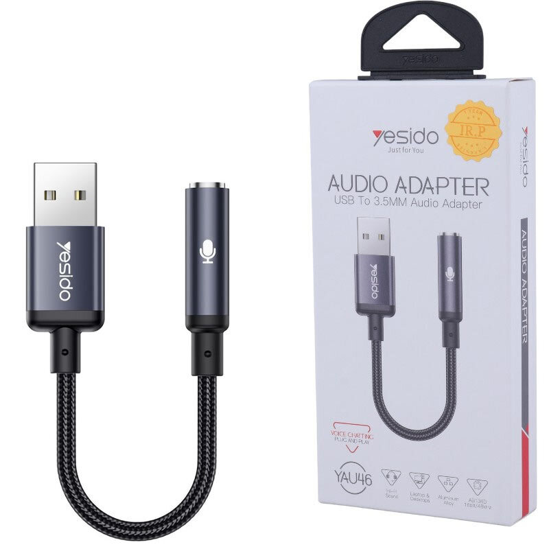 تبدیل USB به جک 3.5 میلی متری یسیدو YAU46