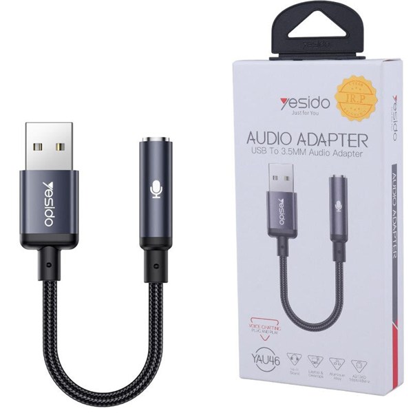 تبدیل USB به جک 3.5 میلی متری یسیدو YAU46