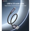 تبدیل USB به جک 3.5 میلی متری یسیدو YAU46