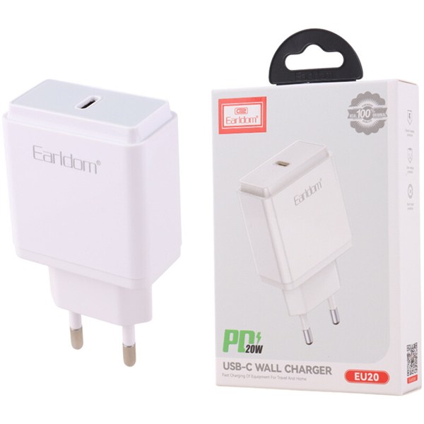 شارژر دیواری 20 وات ارلدام ES-EU20 PD 3A