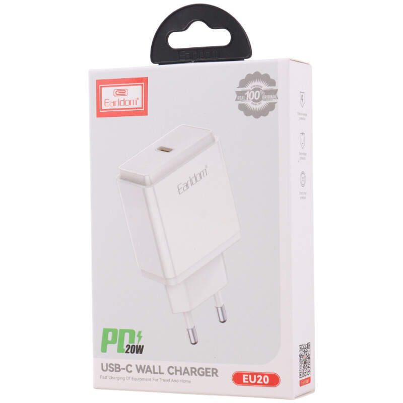 شارژر دیواری 20 وات ارلدام ES-EU20 PD 3A