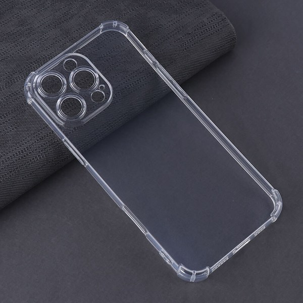 قاب ژله ای ضربه گیر بی رنگ آیفون iPhone 16 Pro Max محافظ لنزدار