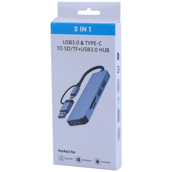 هاب 5 پورت Type-C / USB 3.0
