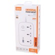 چند راهی 3 خانه ارت دار الدینیو SC6 با کابل 2 متری + شارژر USB و Type-C