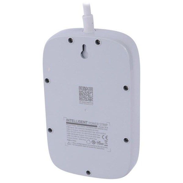 چند راهی 3 خانه ارت دار الدینیو SC6 با کابل 2 متری + شارژر USB و Type-C