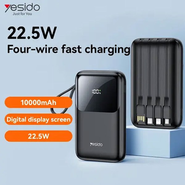 پاور بانک فست شارژ یسیدو YP71 PD 22.5W ظرفیت 10000 میلی آمپر ساعت