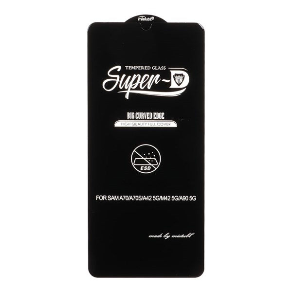 محافظ صفحه نمایش شیشه ای Samsung Galaxy A70 / A70S / A42 / M42 - Full Cover Super D Mietubl - ESD - مشکی (بدون پک) - NTC ORG