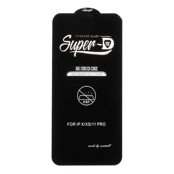 محافظ صفحه نمایش شیشه ای Apple iPhone 11 Pro / iPhone XS / iPhone X - Full Cover Super D Mietubl - ESD - مشکی (بدون پک) - NTC ORG