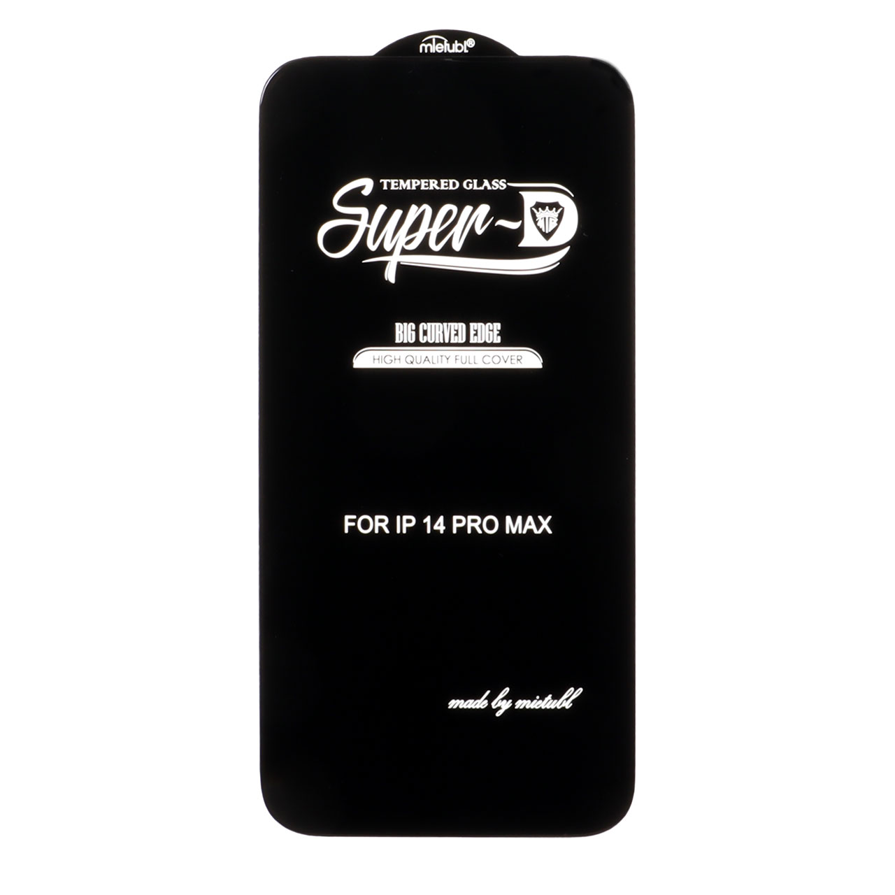 محافظ صفحه نمایش شیشه ای Apple iPhone 14 pro max - Full Cover Super D Mietubl - مشکی (بدون پک) - NTC ORG