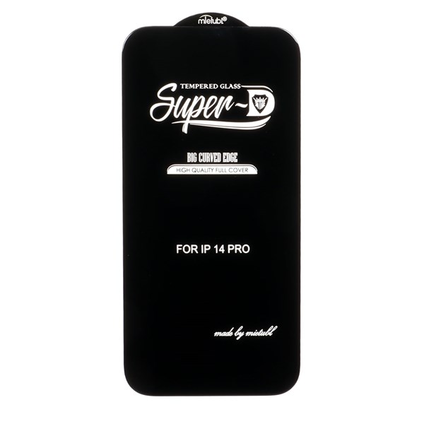 محافظ صفحه نمایش شیشه ای Apple iPhone 16 / iPhone 15 / iPhone 14 Pro - Full Cover Super D Mietubl - مشکی (بدون پک) - NTC ORG