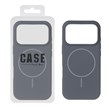 قاب سیلیکونی پاک کنی اورجینال درجه یک Magsafe مدل Apple iPhone 17 Pro - خاکستری (پک دار)
