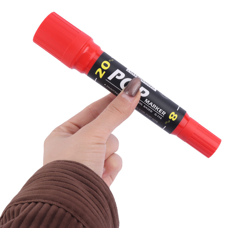 ماژیک معمولی دو سر کد G-115 بسته 6 عددی