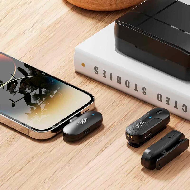 میکروفون یقه ای بی سیم دوتایی ایکس او XO-MKF09B Lightning