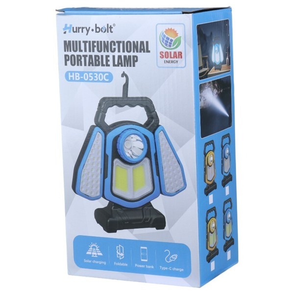 چراغ قوه شارژی خورشیدی Hurry Bolt HB-0530C