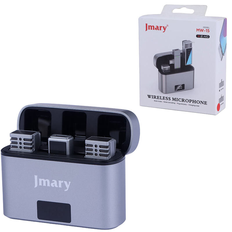 میکروفون یقه ای بی سیم دوتایی جی ماری MW-15 Lightning