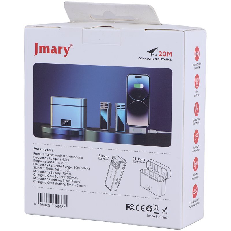 میکروفون یقه ای بی سیم دوتایی جی ماری MW-15 Lightning