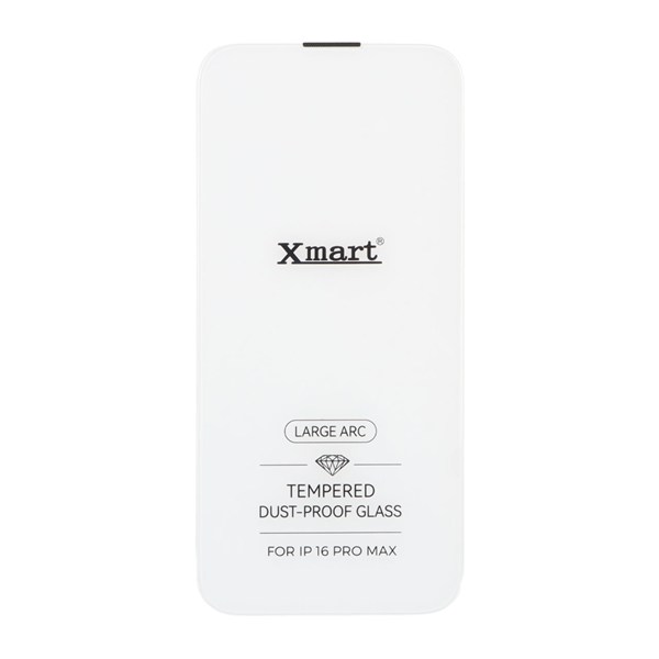 محافظ صفحه نمایش شیشه ای بدون حاشیه توری دار Xmart 3D Large Arc مدل Apple iPhone 16 Pro Max