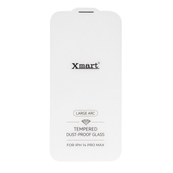 محافظ صفحه نمایش شیشه ای بدون حاشیه توری دار Xmart 3D Large Arc مدل Apple iPhone 14 pro max