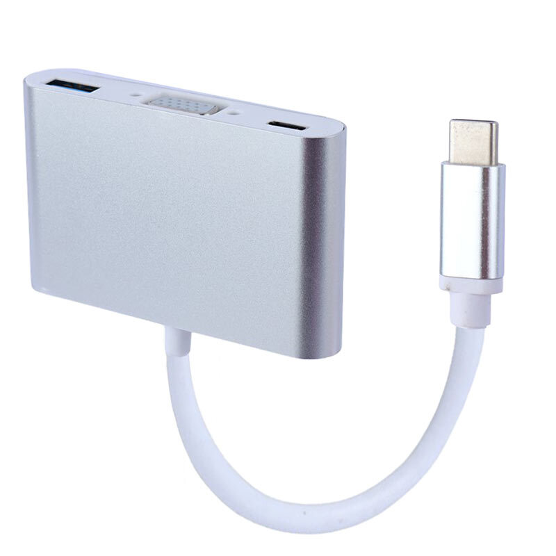 تبدیل Type-C به VGA/USB3.0/Type-C ایکس فورتک X4Tech