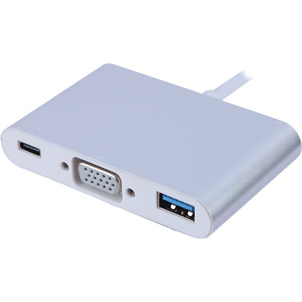 تبدیل Type-C به VGA/USB3.0/Type-C ایکس فورتک X4Tech