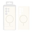 قاب سیلیکونی پاک کنی اورجینال درجه یک Magsafe مدل Samsung Galaxy S24 Ultra - سفید (پک دار)