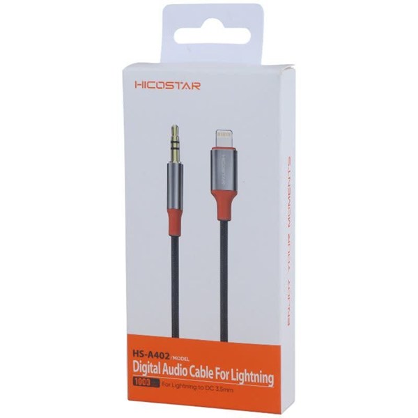 کابل تبدیل Lightning به AUX هایکو استار HS-A402 طول 1 متر