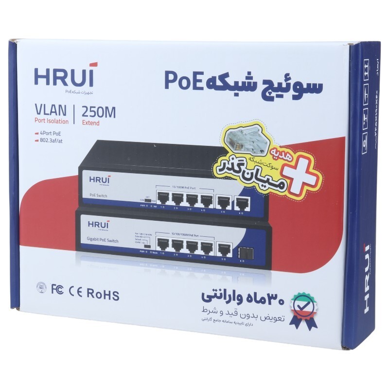 سوییچ 4 پورت POE اچ آر یو آی HR900-AFG-42N