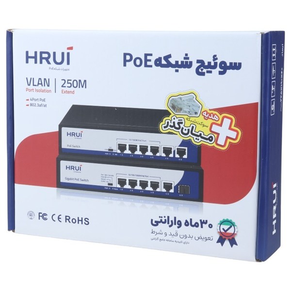 سوییچ 4 پورت POE اچ آر یو آی HR900-AFG-42N