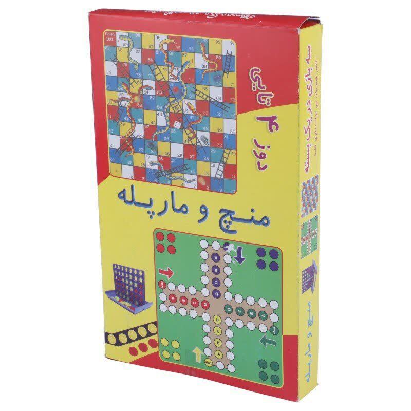 بازی فکری دوز 4 تایی و منچ و مار پله شایان تویز