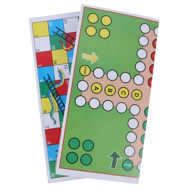 بازی فکری منچ و مارپله مقوایی 22×22 سانتی متر شایان تویز