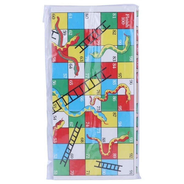 بازی فکری منچ و مارپله مقوایی 22×22 سانتی متر شایان تویز