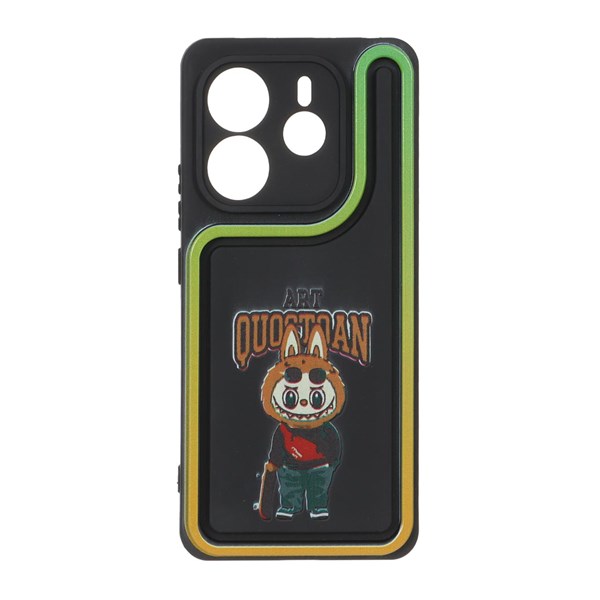 قاب Solid Case منحنی LUCKY طرح دار Xiaomi Redmi Note 14 4G - کد 295