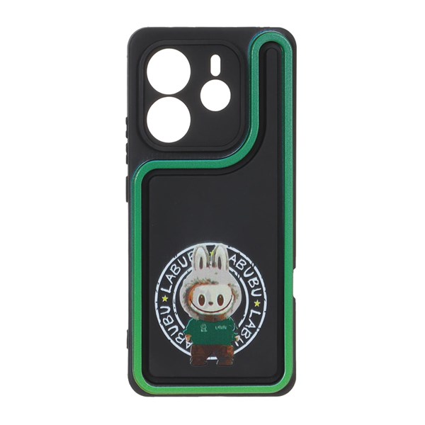 قاب Solid Case منحنی LUCKY طرح دار Xiaomi Redmi Note 14 4G - کد 296