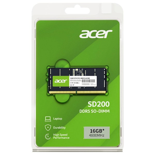 رم لپ تاپ ایسر Acer SD200 DDR5 16GB Single 4800MHz CL40