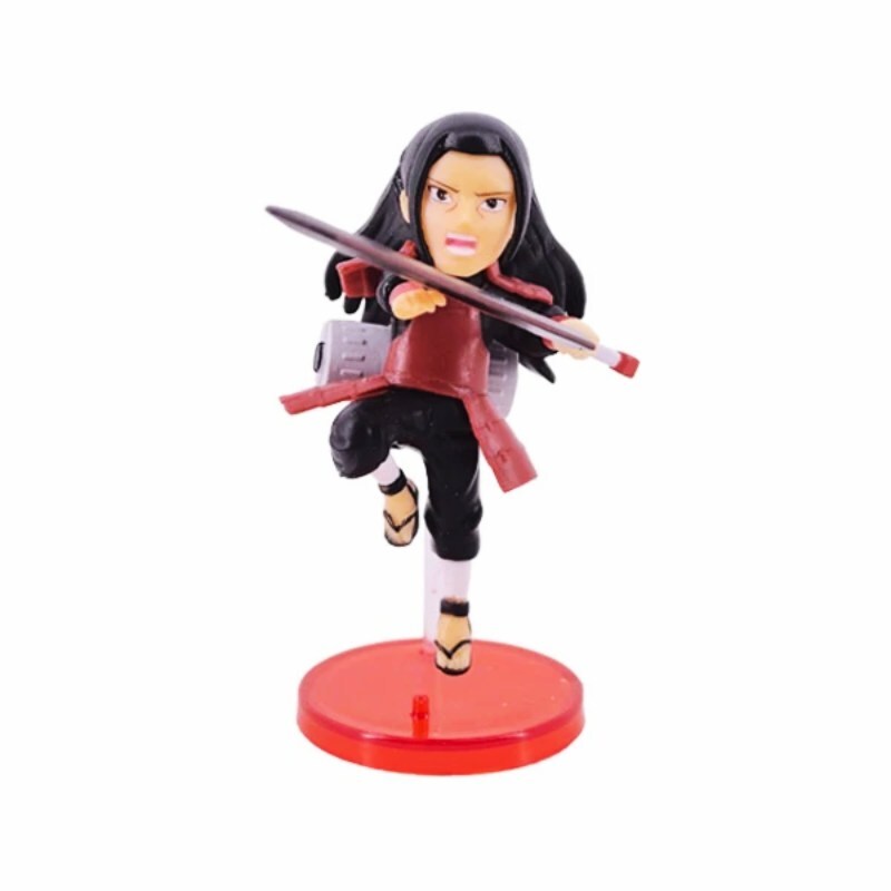 اکشن فیگور طرح Naruto پایه قرمز بسته 6 عددی کد 1751