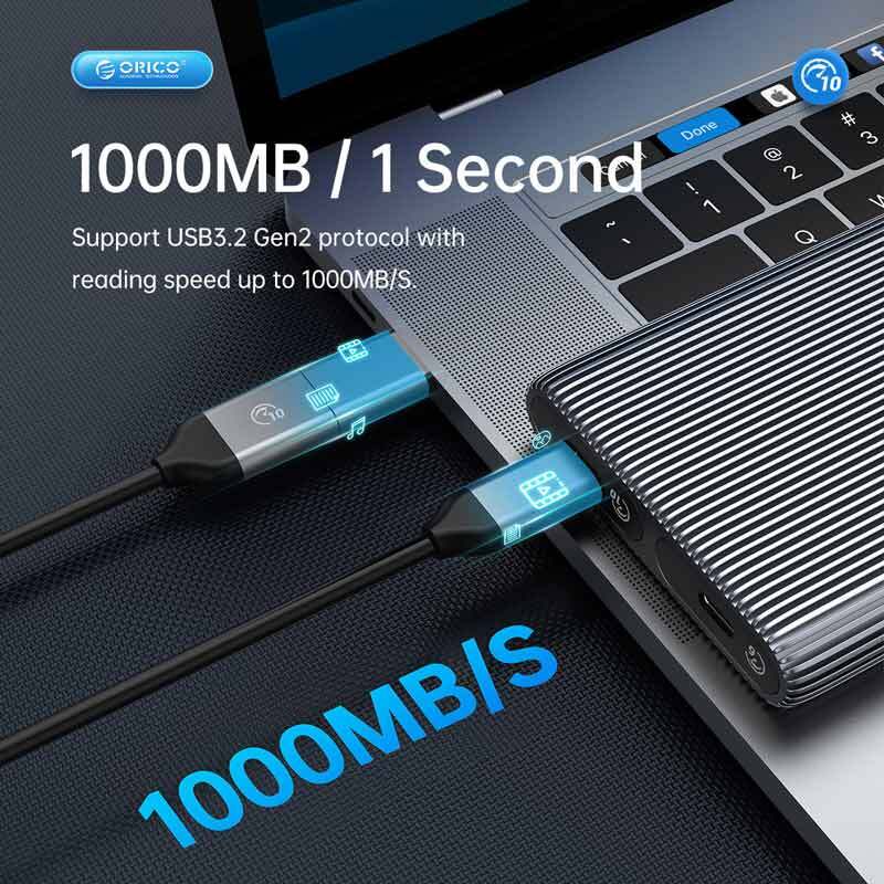باکس هارد 2 سینی M.2 NVMe SSD اوریکو AM2C3-2N