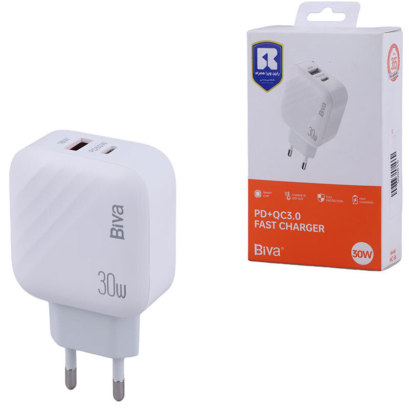 شارژر دیواری 30 وات بیوا HC-56 QC3.0 PD 3A