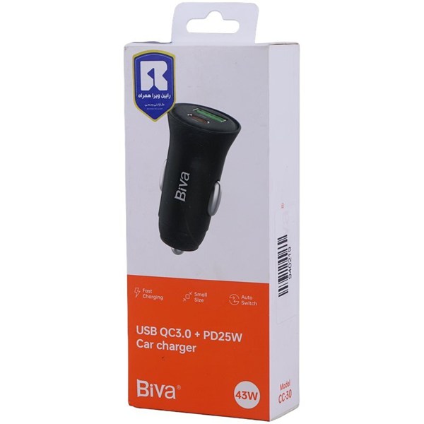 شارژر فندکی 25 وات بیوا CC-30