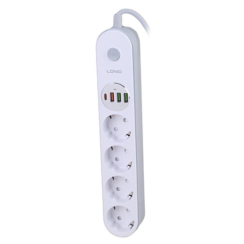 چند راهی 4 خانه الدینیو SE1 با کابل 2 متری + شارژر USB و Type-C