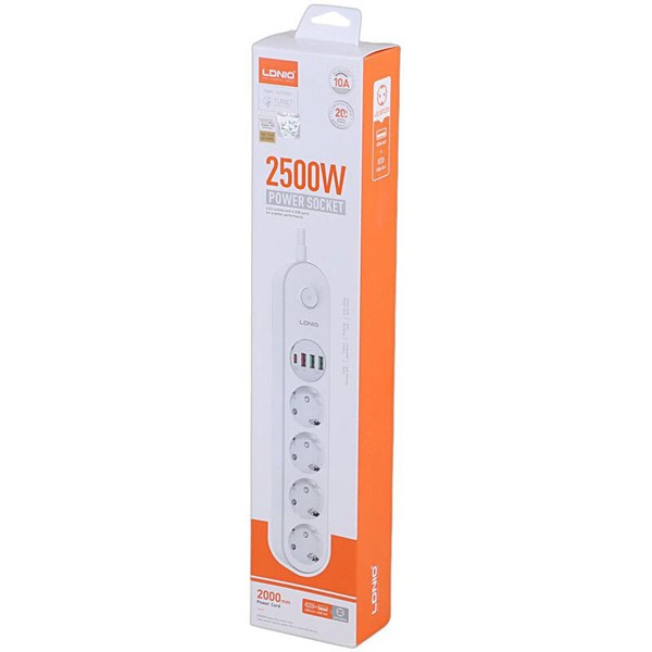 چند راهی 4 خانه الدینیو SE1 با کابل 2 متری + شارژر USB و Type-C