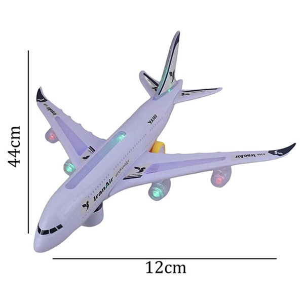 اسباب بازی هواپیما موزیکال چرخشی طرح ایران ایر A380 کد A330-130ir