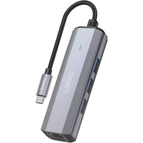 هاب 4 پورت Type-C الدینیو DS-124C