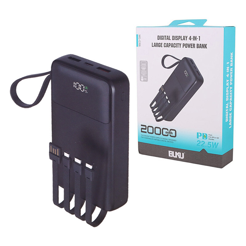 پاور بانک فست شارژ بوکو MG-G166 QC3.0 PD 18W ظرفیت 20000 میلی آمپر ساعت