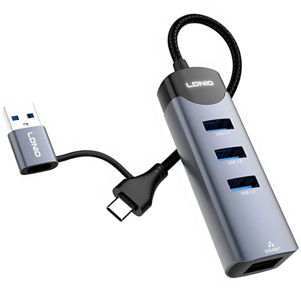 هاب 4 پورت Type-C / USB3.0 الدینیو DS-144UC