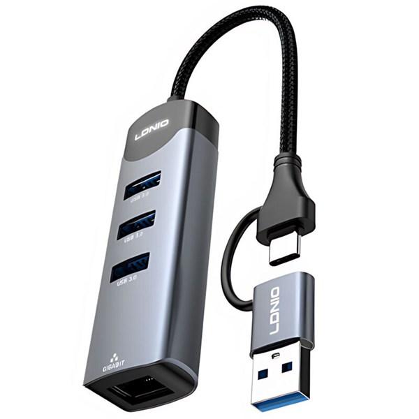 هاب 4 پورت Type-C / USB3.0 الدینیو DS-144UC
