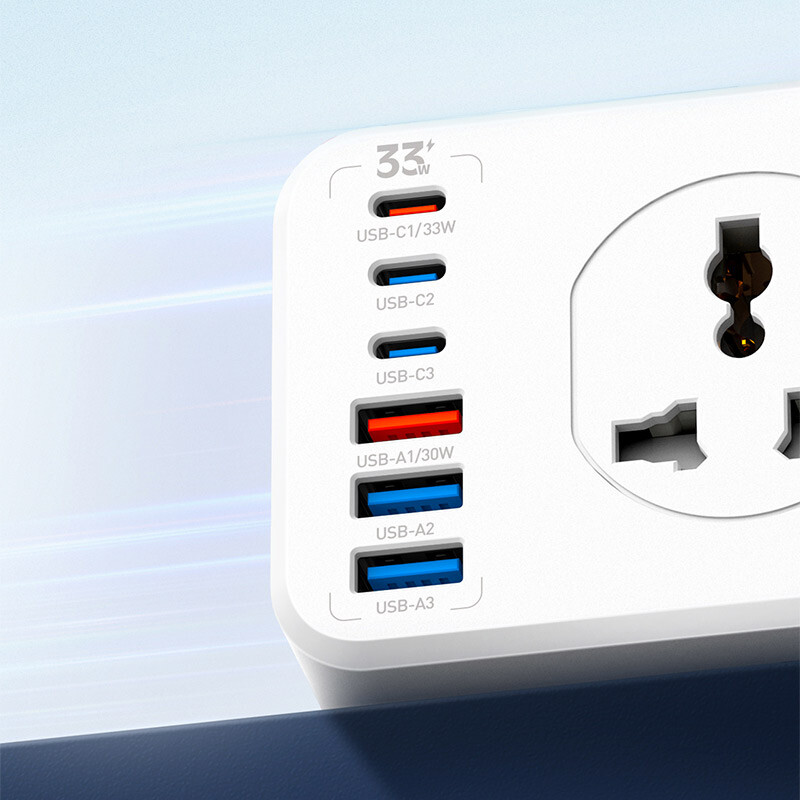 چند راهی 10 خانه الدینیو SC10610C با کابل 2 متری + شارژر USB و Type-C